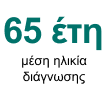 65 έτη μέση ηλικία διάγνωσης